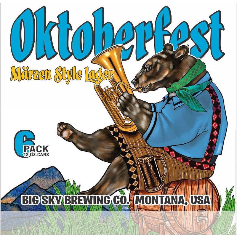 slide 2 of 3, Big Sky Oktoberfest Marzen Style Lager Beer 6 Cans 12 oz Can 6 ea, 6 ct; 12 oz