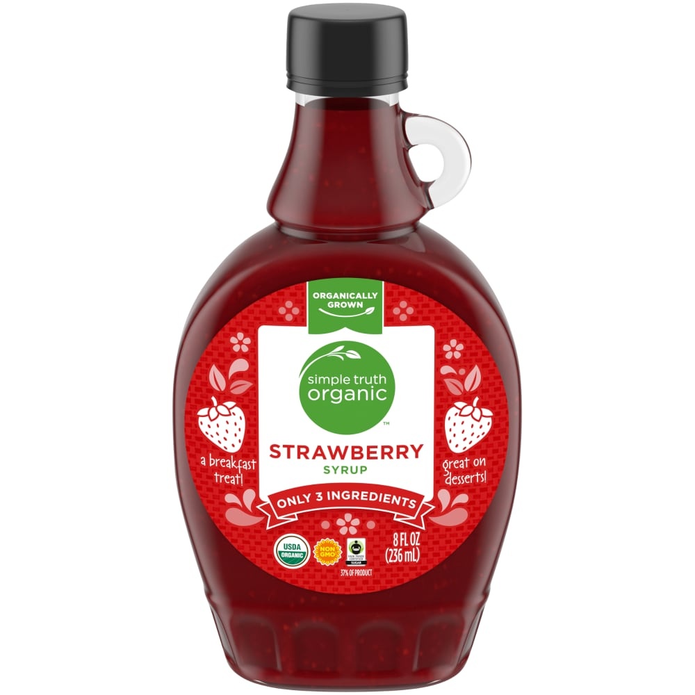 slide 1 of 1, Simple Truth Organic Strawberry Syrup, 8 fl oz