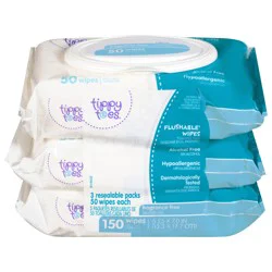 Tippy Toes Flushable Wipes