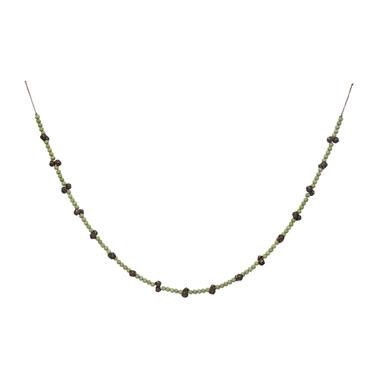 slide 1 of 1, 72 Paulownia Wood Green Bead Garland With Jingle Bells, 1 ct