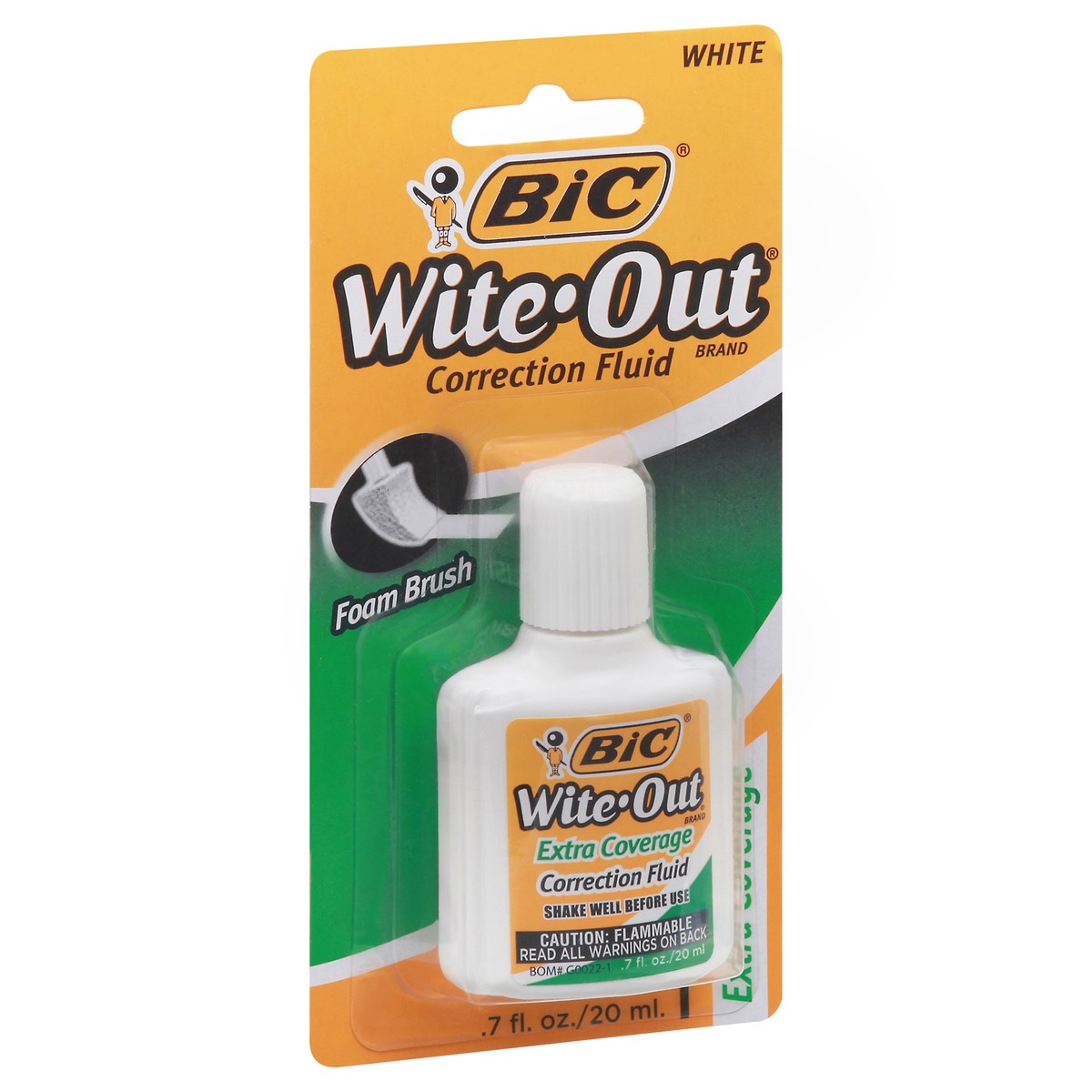 slide 10 of 10, BIC Wite-Out White Extra Coverage Correction Fluid 0.7 fl oz, 0.7 fl oz
