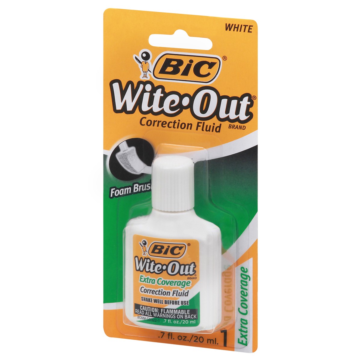 slide 5 of 10, BIC Wite-Out White Extra Coverage Correction Fluid 0.7 fl oz, 0.7 fl oz