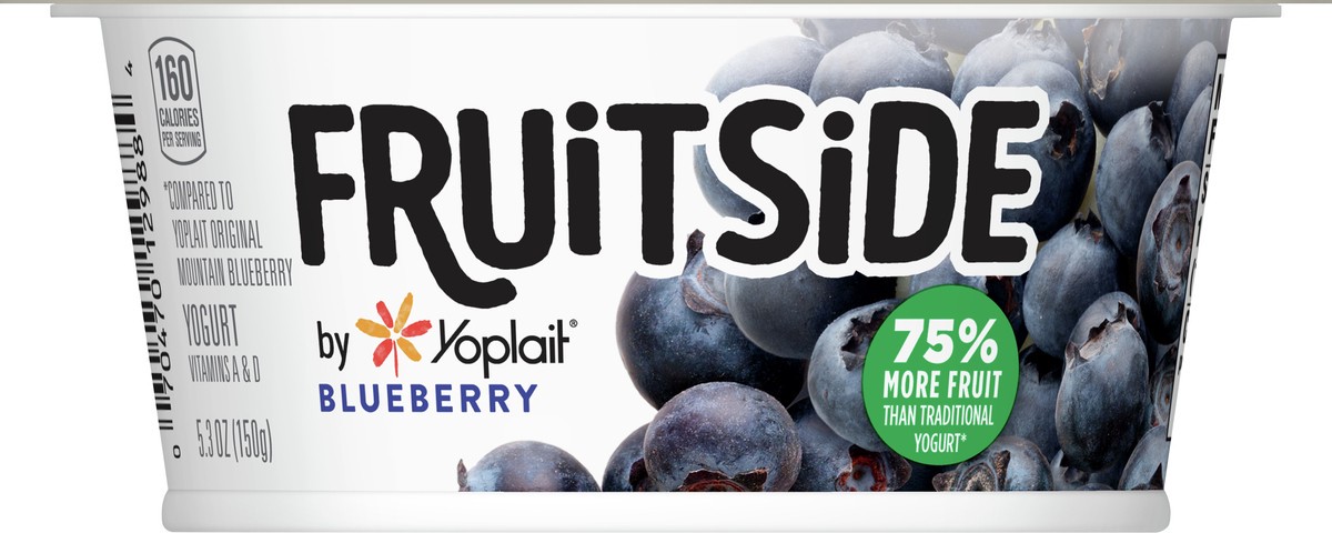 slide 10 of 12, Yoplait Fruit Side Blueberry Yogurt 5.3 oz, 5.3 oz