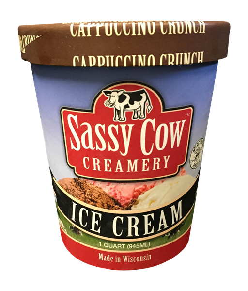 slide 1 of 1, Sassy Cow Creamery Ice Cream Cappuccino Crunch, 1 qt