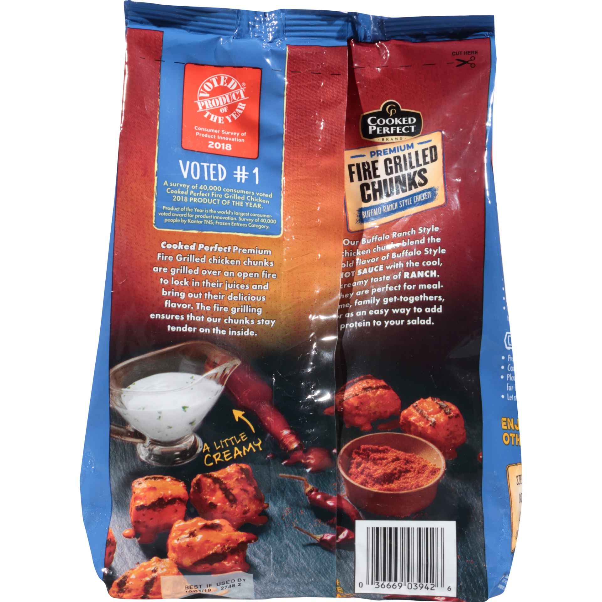 slide 6 of 8, Cooked Perfect Buffalo Ranch Style Fire Grilled Chicken Chunks, 22 oz