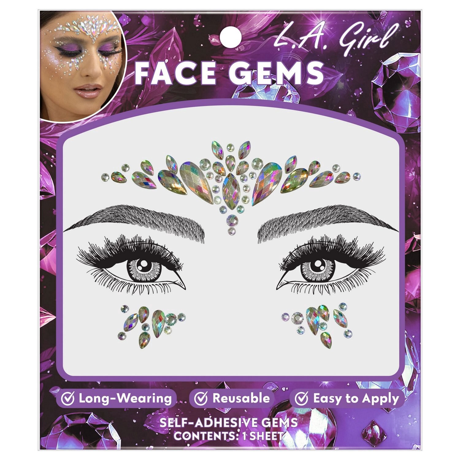 slide 1 of 2, L.A. Girl Face & Body Gems-Glam That Enchants, 1 ct