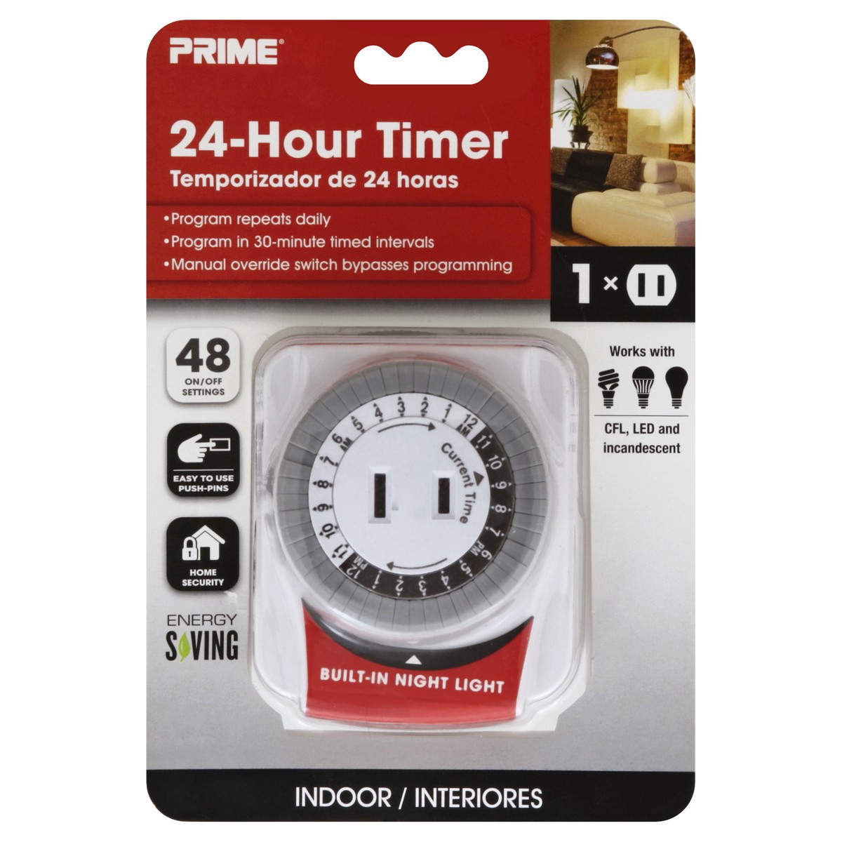 slide 2 of 3, Prime 24-Hour Timer 1 ea, 1 ct