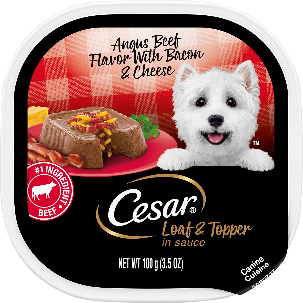 slide 6 of 9, Cesar Canine Cuisine Savory Delights Angus Beef Bacon & Cheese Wet Dog Food, 3.5 oz