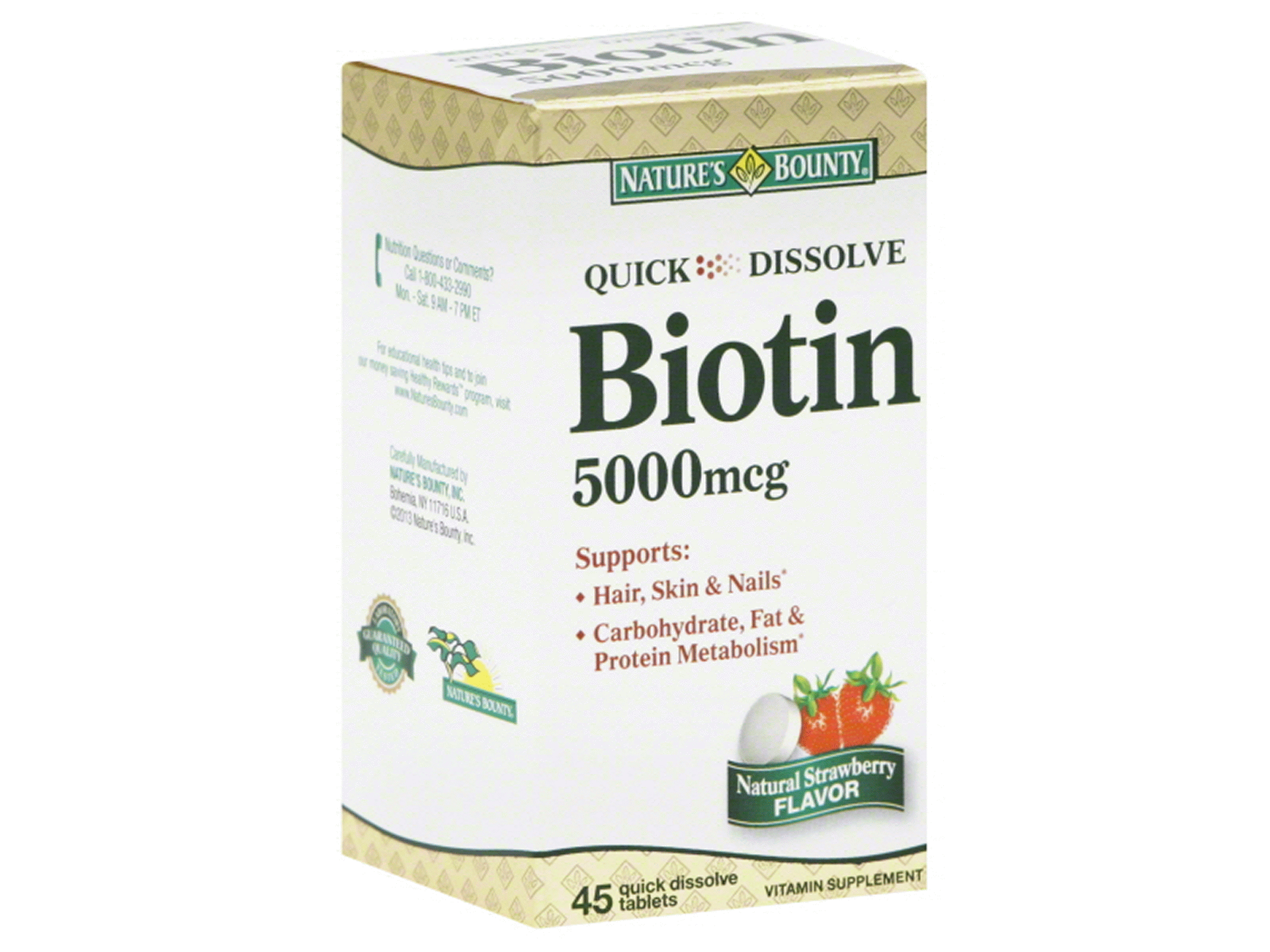 slide 1 of 2, Nature's Bounty Biotin 45 ea, 45 ct