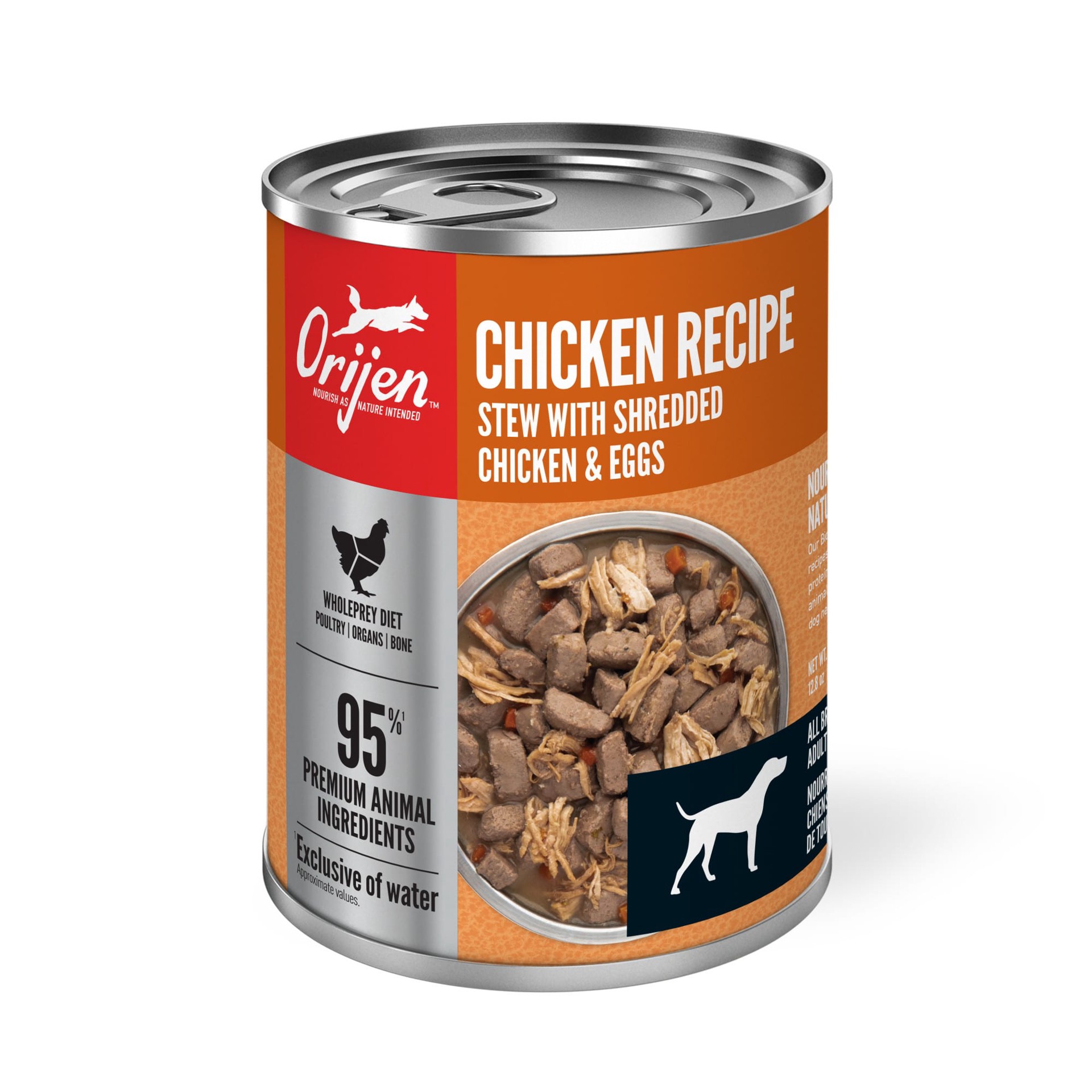 slide 1 of 5, ORIJEN Premium Wet Dog Food Chicken Recipe, 12.8oz, case of 12 cans, 12.8 oz