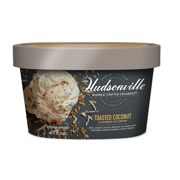 slide 1 of 1, Hudsonville Ice Cream, Toasted Coconut, 56 oz