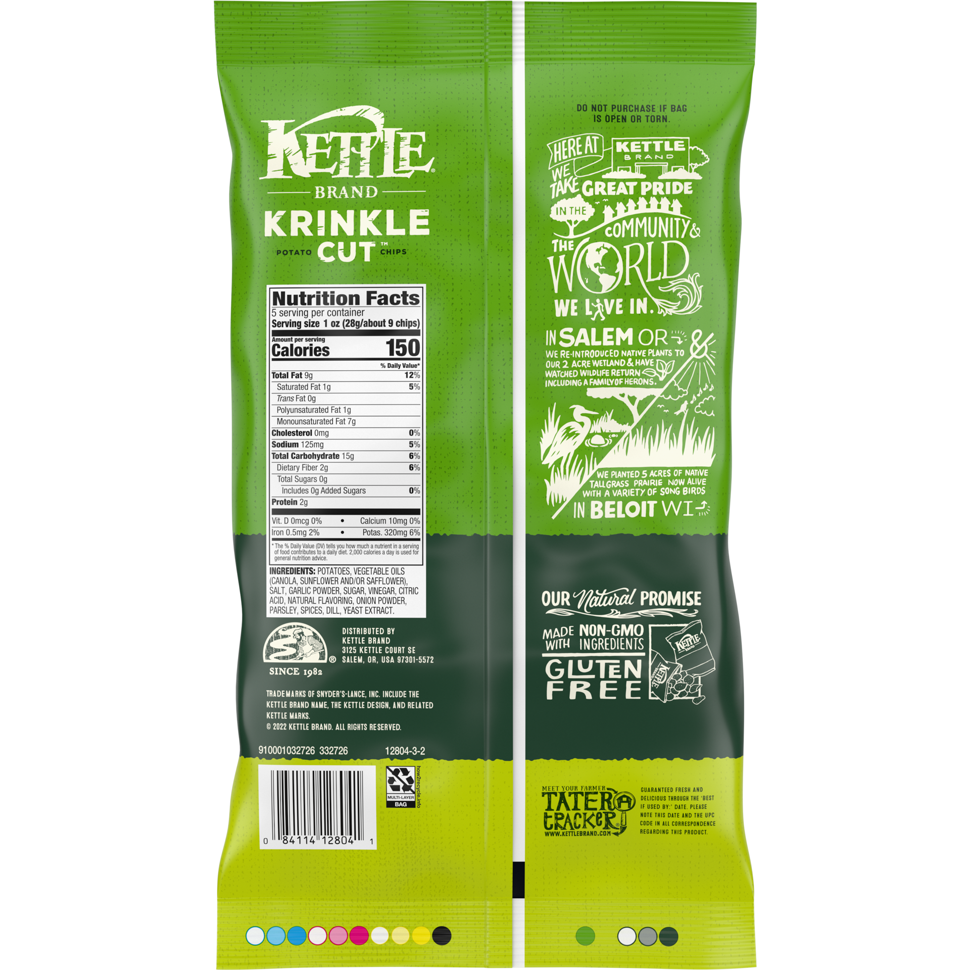 slide 2 of 5, Kettle Brand Krinkle Cut Dill Pickle Potato Chips, 5 oz