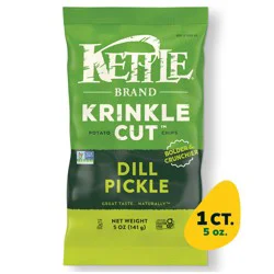 Kettle Brand Krinkle Cut Dill Pickle Kettle Potato Chips 5 oz