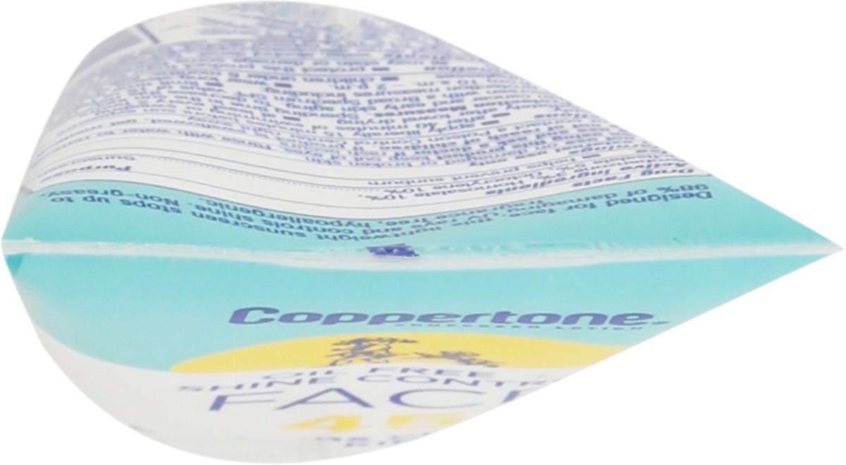 slide 2 of 9, Coppertone Face Oil Free + Shine Control Broad Spectrum SPF 45 Sunscreen Lotion 2.5 fl oz, 2.5 oz