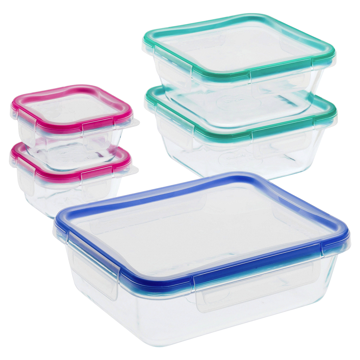 slide 1 of 1, Snapware Total SolutionPyrex Glass Food Storage Set with Snapware Lids, 10 ct