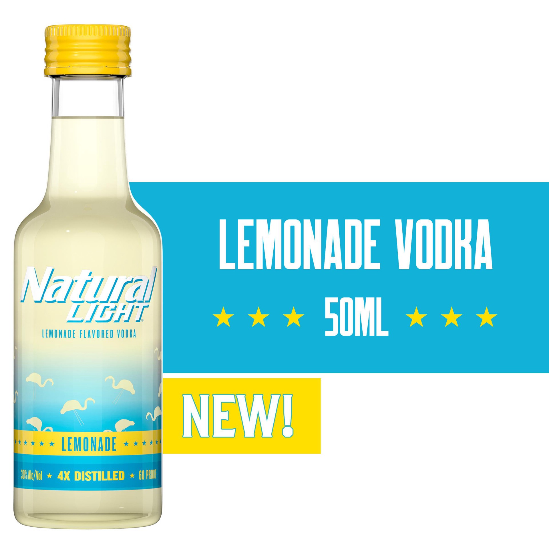 slide 7 of 7, Natural Light Vodka, Lemonade Flavored Vodka, 50 mL Bottle, 50 ml