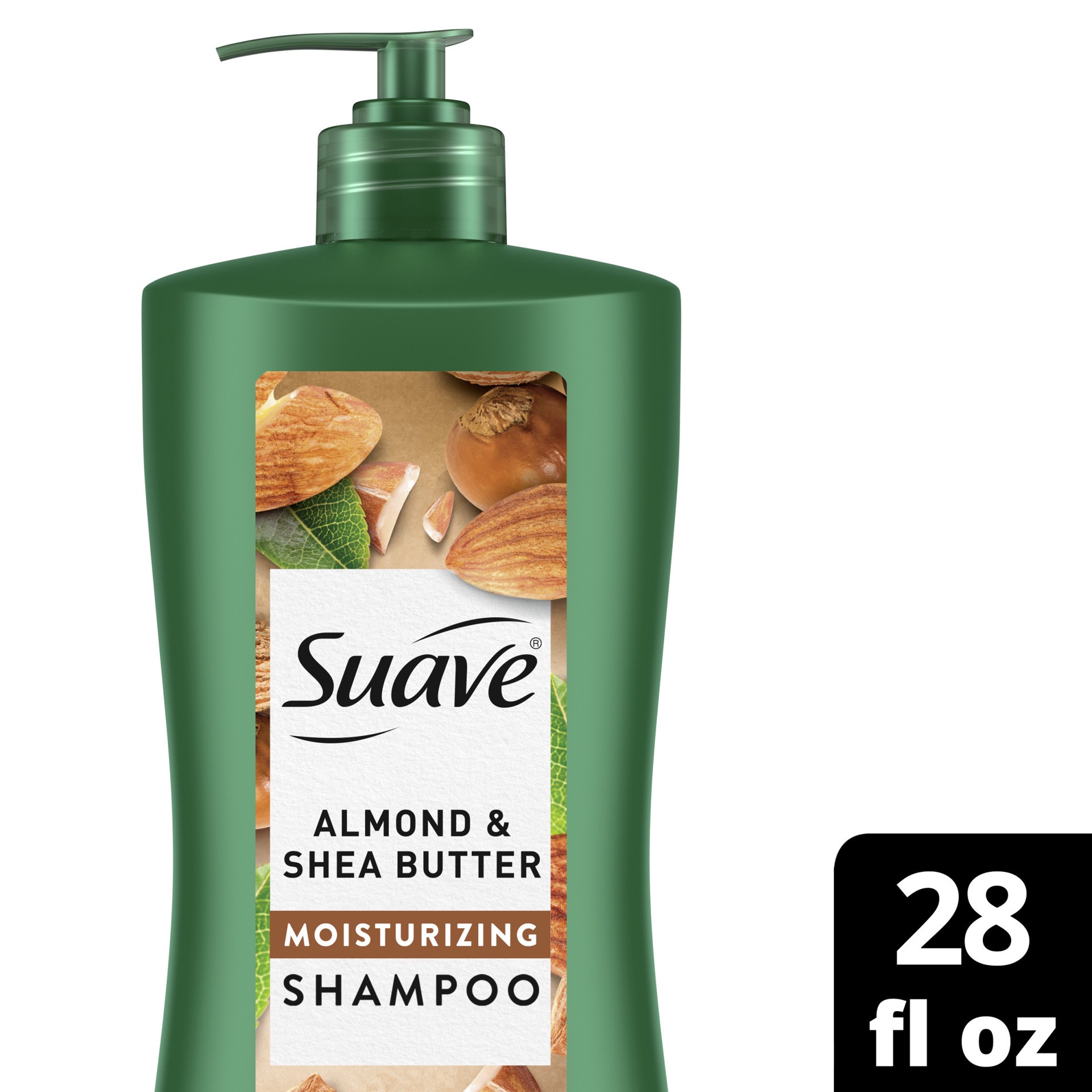 slide 1 of 11, Suave Moisturizing Shampoo Almond and Shea Butter for Dry Hair Paraben-free and Dye-free 28 oz, 28 oz