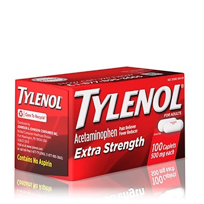 slide 1 of 1, Tylenol Extra Strength, 100 ct