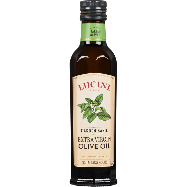 slide 1 of 1, Lucini Italia Olive Oil, Extra Virgin, Garden Basil, 8.5 fl oz