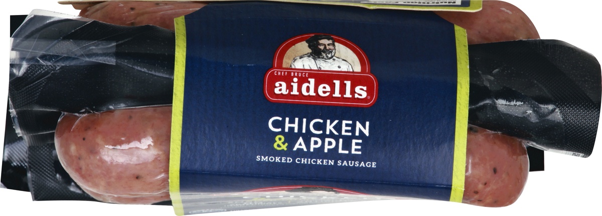 slide 6 of 10, Aidells Chicken & Apple Smoked Sausage, 24 oz
