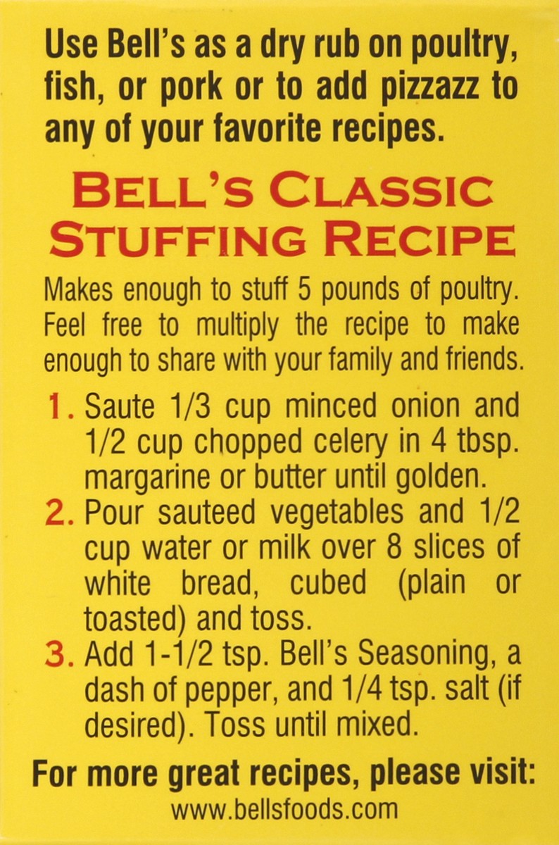 slide 3 of 12, Bell's Salt Free Poultry Seasoning, 1 oz