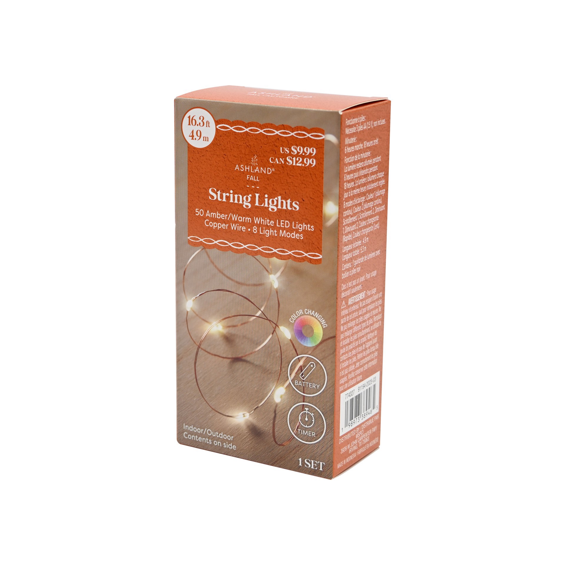 slide 4 of 6, 50ct. Amber/warm White Led String Lights By Ashland, 50 ct