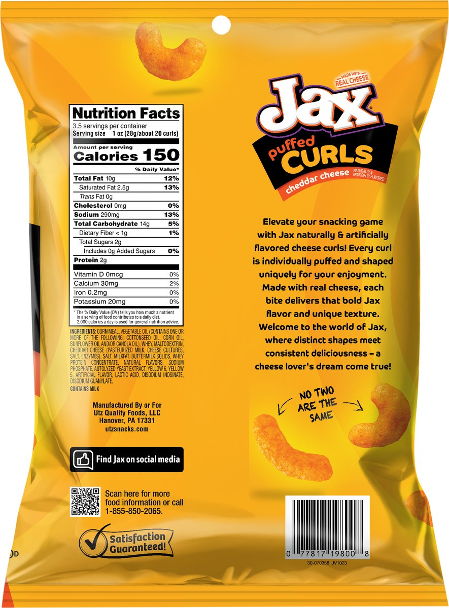 slide 8 of 11, JAX Jax Cheese Puffed Curls - 3.5 oz, 3.5 oz