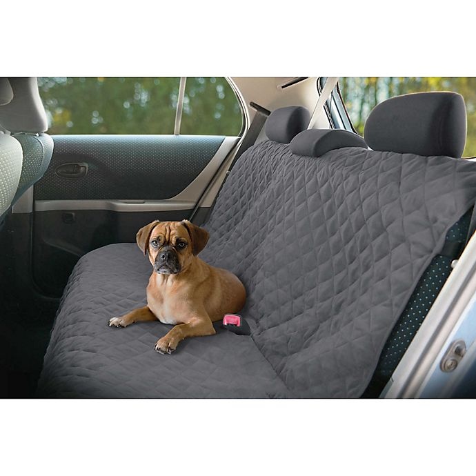 slide 1 of 1, Precious Tails Quilted Quilted Pet Seat Protector - Grey, 1 ct