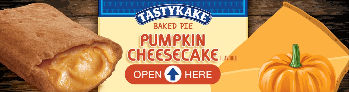 slide 6 of 11, Tastykake Pumpkin Cheesecake Flavored Baked Pie 4 oz, 4 oz