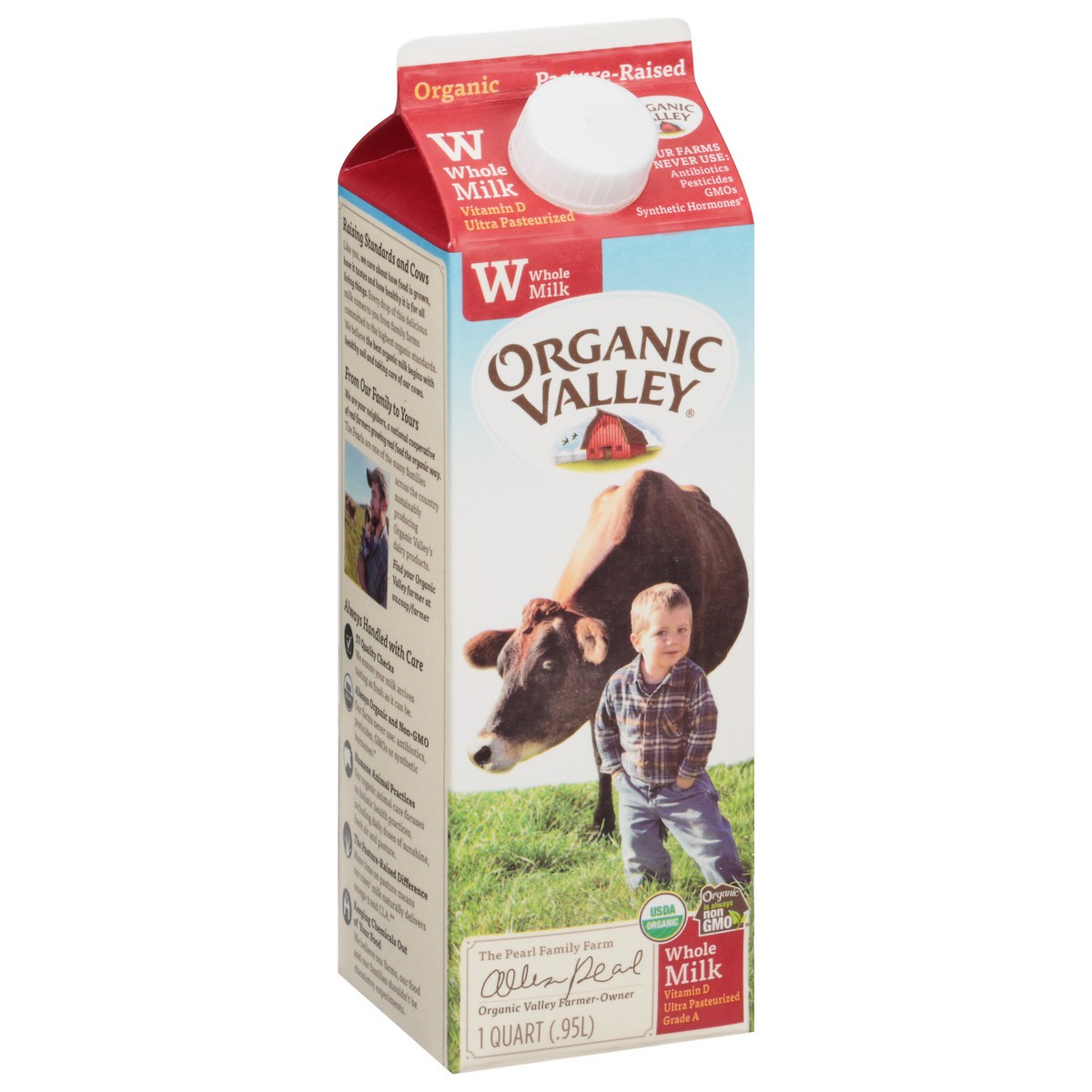 slide 13 of 14, ORGANIC VALLEY Organic Whole Milk - Ultra Pasteurized, 32 oz, 32 oz