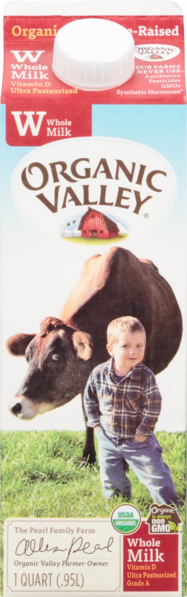 slide 1 of 14, Organic Valley Organic Whole Milk, 32 oz, 1 qt