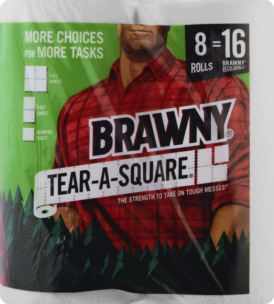 slide 10 of 10, Brawny Tear-A-Square 2-Ply Paper Towels 8 ea, 8 ct