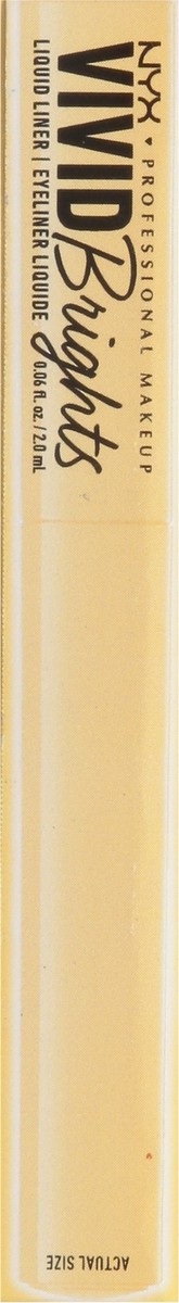 slide 9 of 9, NYX Professional Makeup Vivid Brights VBLL03 Had Me at Yellow Brights Matte Liquid Eyeliner 0.06 fl oz, 0.06 fl oz