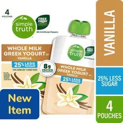 Simple Truth® Vanilla Whole Milk Greek Yogurt Pouches