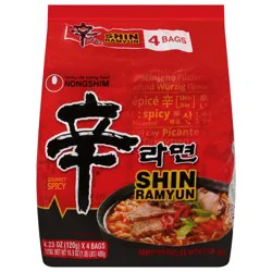 Nongshim Noodles 4 - 4.23 oz Bags