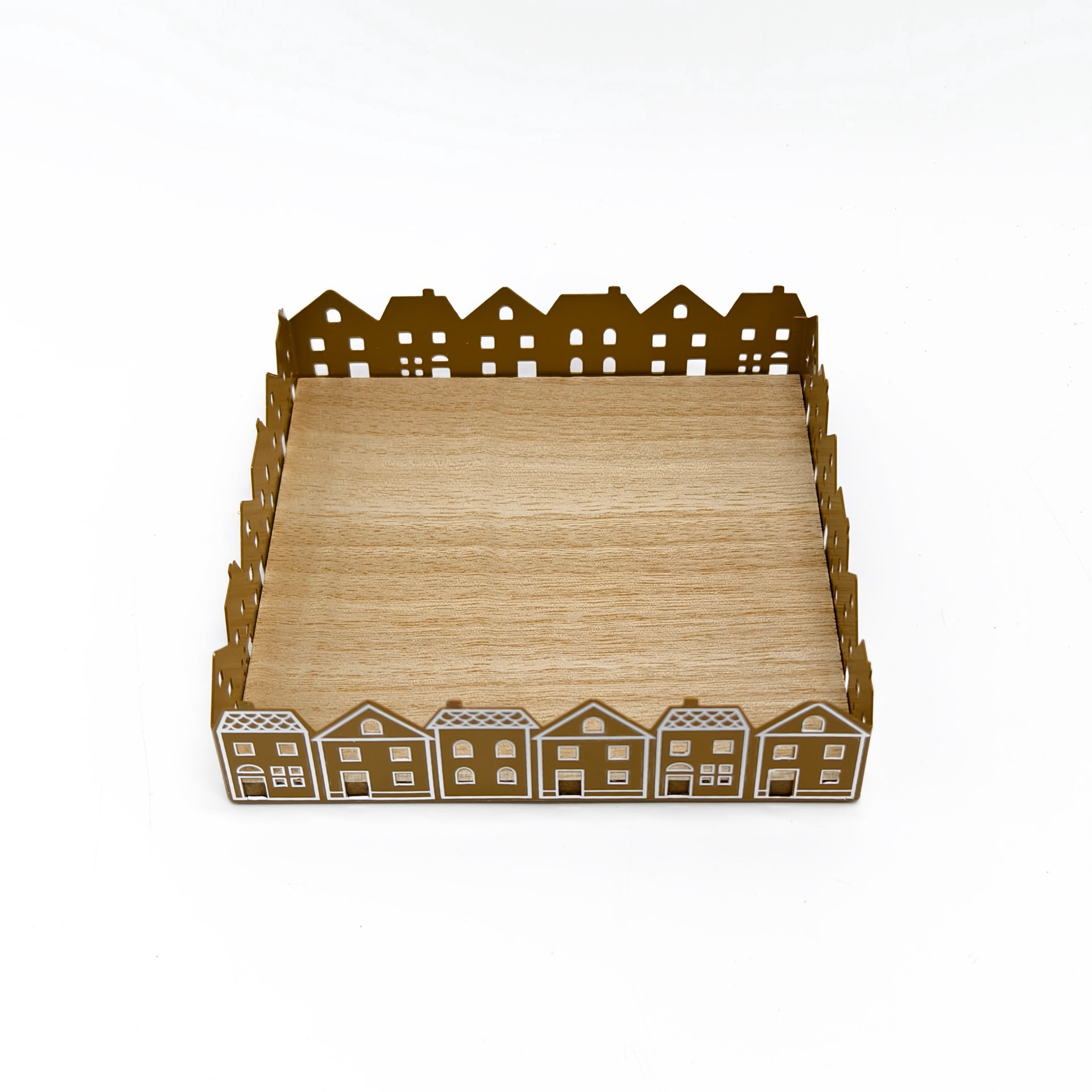 slide 2 of 4, 6" Brown Decorative Gingerbread House Tray By Ashland, 6 in
