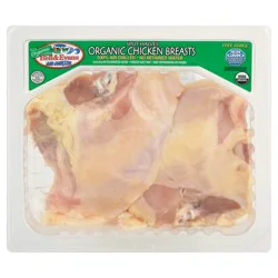 Bell & Evans Organic Free Range Bone-In Split Chicken Breasts