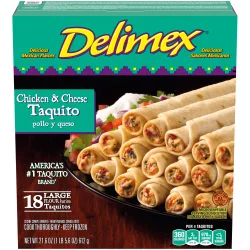 Delimex Chicken & Cheese Large Flour Taquitos Frozen Snacks