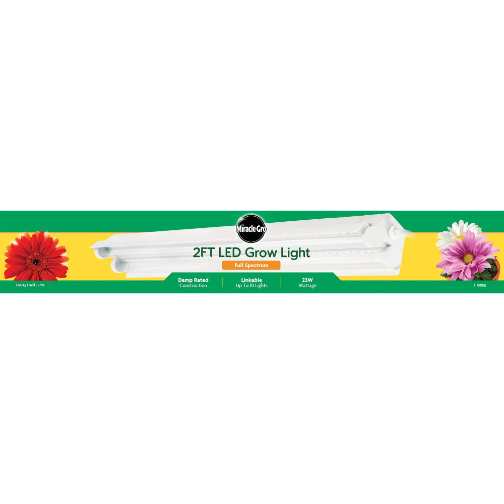 slide 1 of 1, Miracle-Gro 2-Foot Selectable Spectrum 20W LED Grow Light, 2 ft, 2 ft