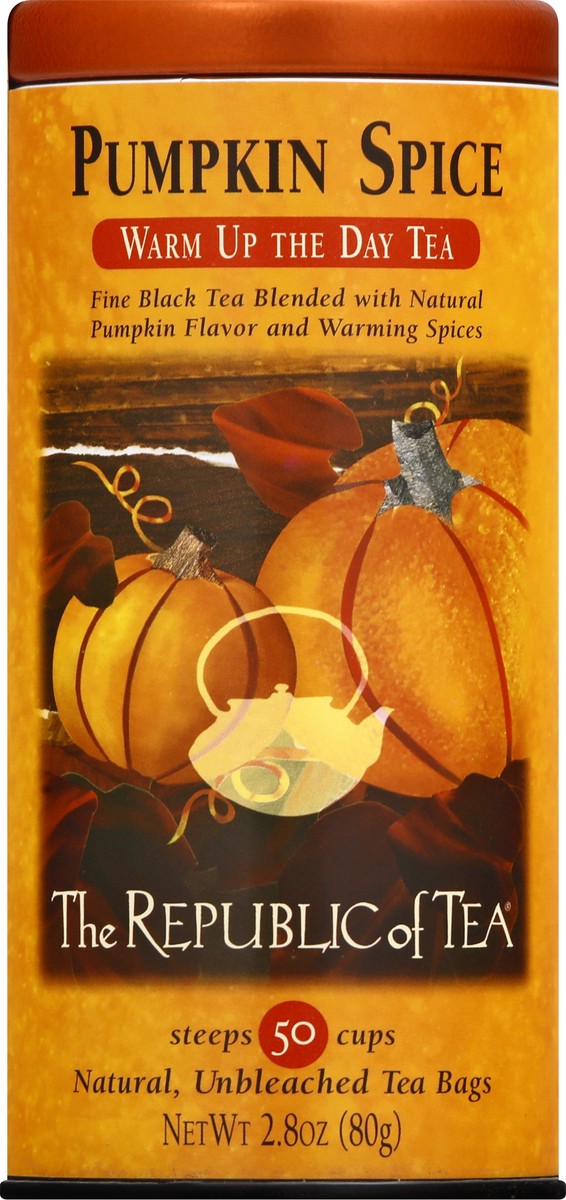 slide 6 of 9, The Republic of Tea Bags Pumpkin Spice Black Tea - 50 ct, 50 ct