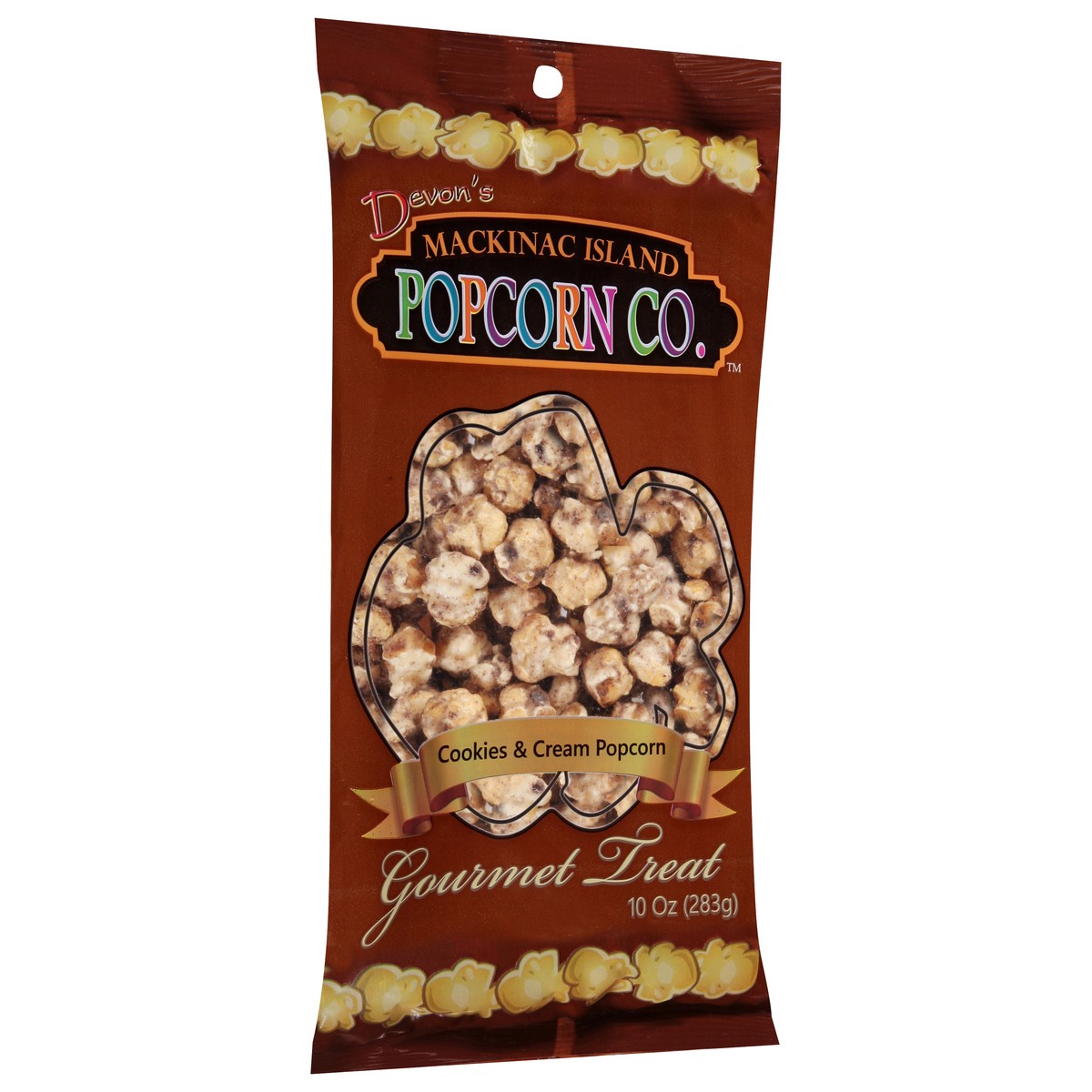 slide 2 of 9, Devon's Mackinac Island Popcorn Co. Devons Cookies And Cream Popcorn, 10 oz