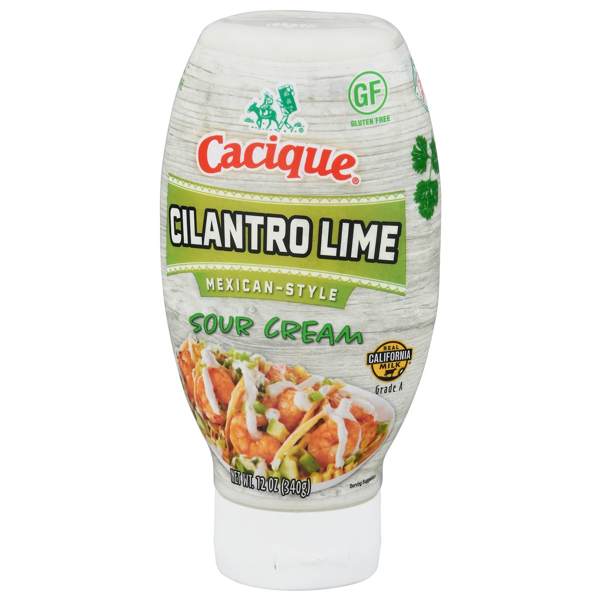 slide 2 of 9, Cacique Cilantro Lime Sour Cream, 12 oz