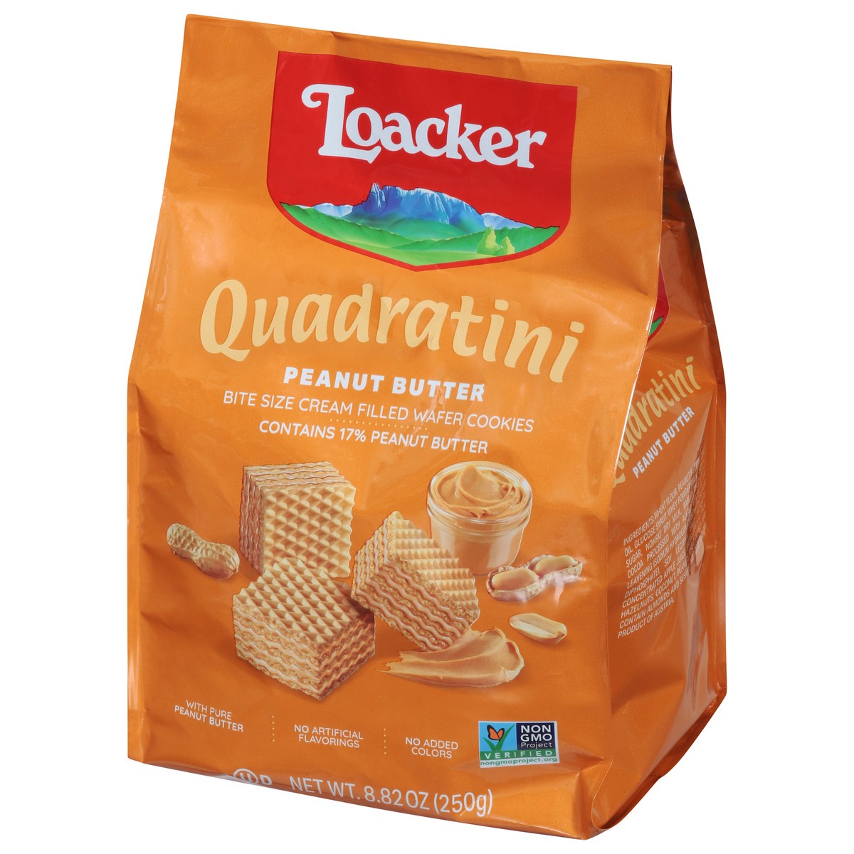 slide 3 of 15, Quadratini Peanut Butter Wafer Cookies Bite Size 8.82 oz, 8.82 oz