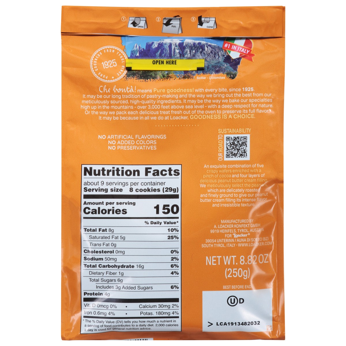 slide 15 of 15, Quadratini Peanut Butter Wafer Cookies Bite Size 8.82 oz, 8.82 oz