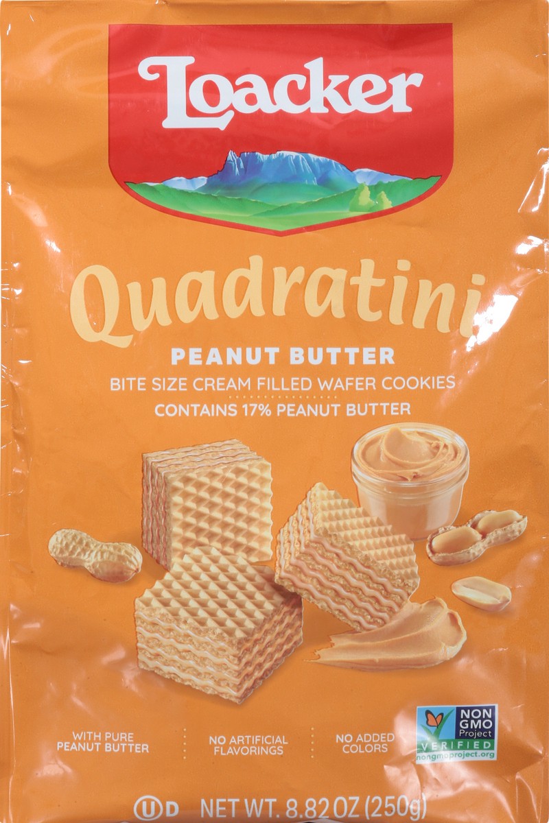 slide 7 of 15, Quadratini Peanut Butter Wafer Cookies Bite Size 8.82 oz, 8.82 oz