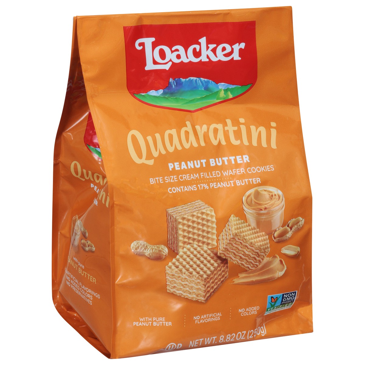 slide 13 of 15, Quadratini Peanut Butter Wafer Cookies Bite Size 8.82 oz, 8.82 oz