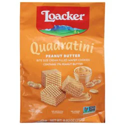 Quadratini Peanut Butter Wafer Cookies Bite Size 8.82 oz