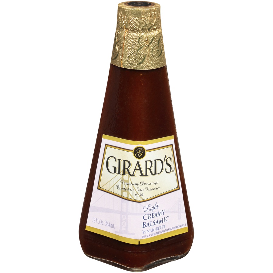 slide 1 of 1, Girard's Light Creamy Balsamic Vinaigrette , 12 fl oz