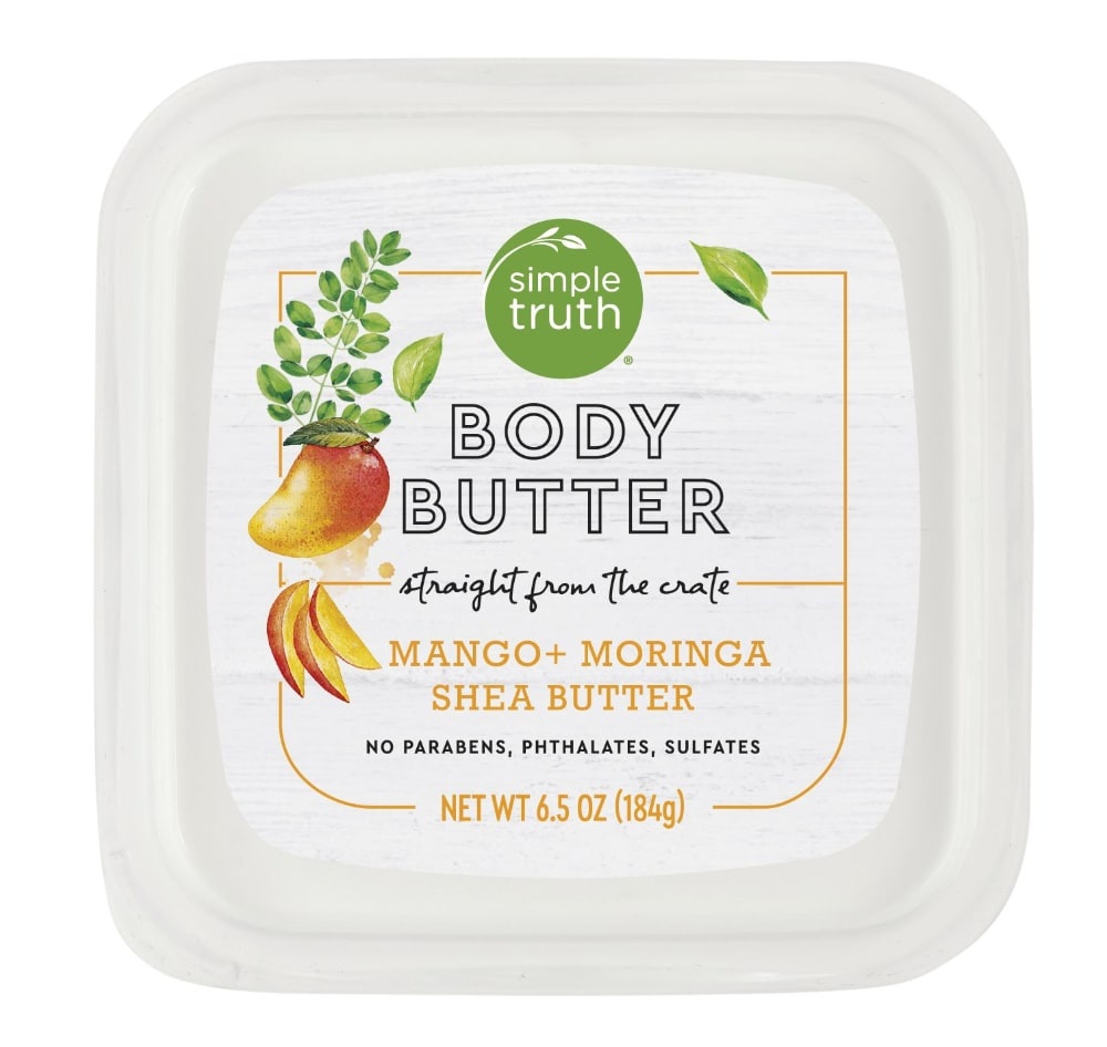 slide 1 of 1, Simple Truth Beauty Crate Mango & Moringa Shea Butter Body Butter, 6.5 oz