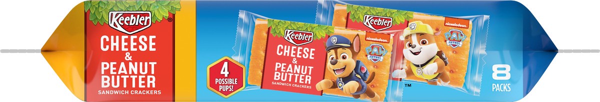 slide 3 of 7, Keebler Paw Patrol 8 Pack Perfect Lunchbox Size Cheese & Peanut Butter Sandwich Crackers 8 ea, 8 ct